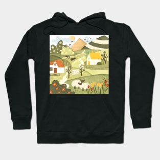 Lovely nature meadow landscape Hoodie